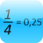 fraction to decimal android application logo